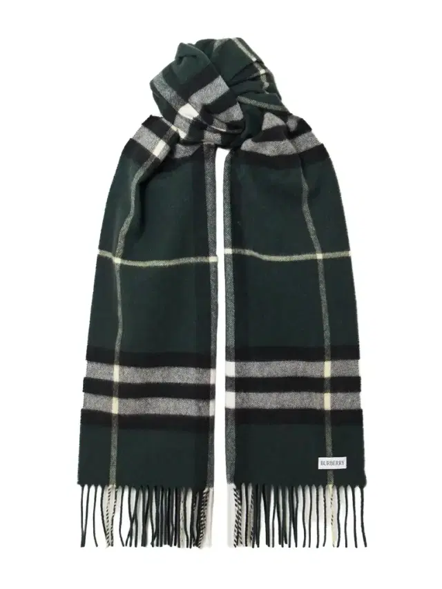 Burberry Fringed Checked Cashmere Scarf - Men