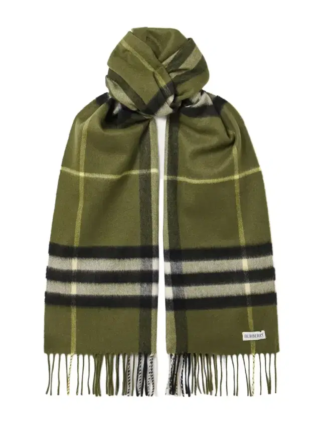 Fringed Checked Cashmere Scarf