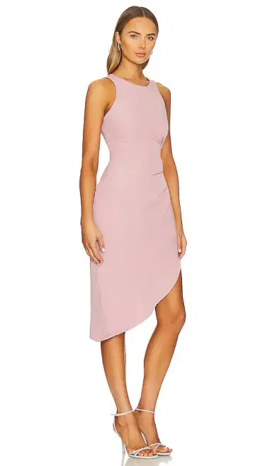 BCBGeneration Ruched Asymmetrical Midi Dress | Thumbnail 2 BCBGeneration Ruched Asymmetrical Midi Dress | Thumbnail 2