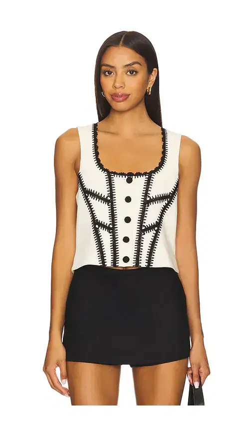 Cinq a Sept Crochet Sinclaire Top