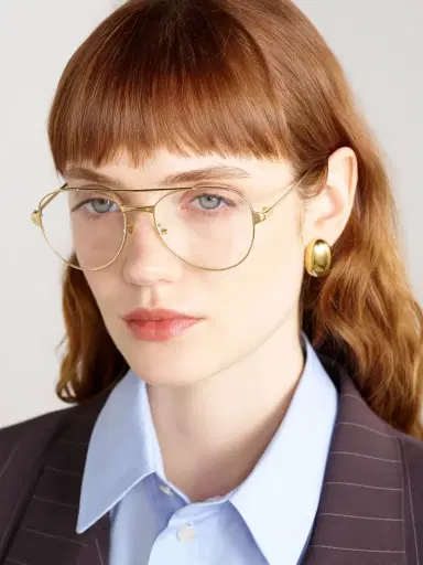 Cartier Eyewear Santos De Cartier Aviator-style Gold-tone Optical Glasses | Thumbnail 2