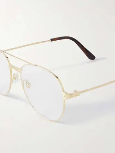 Cartier Eyewear Santos De Cartier Aviator-style Gold-tone Optical Glasses | Thumbnail 4