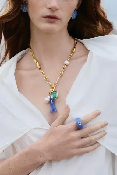 Lizzie Fortunato Cornflower Monument Ring | Thumbnail 2 Lizzie Fortunato Cornflower Monument Ring | Thumbnail 2