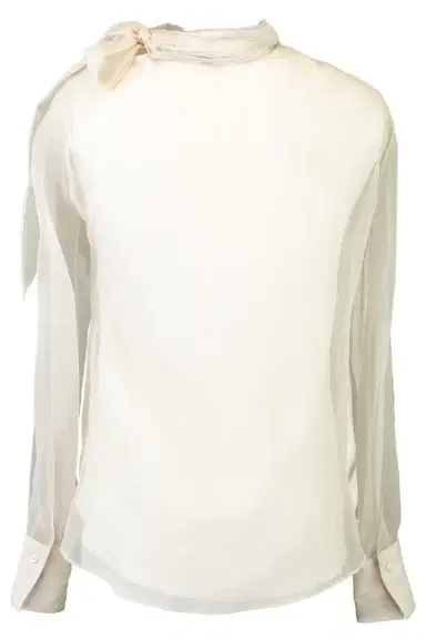 Brunello Cucinelli Crispy Bow Blouse | Thumbnail 5