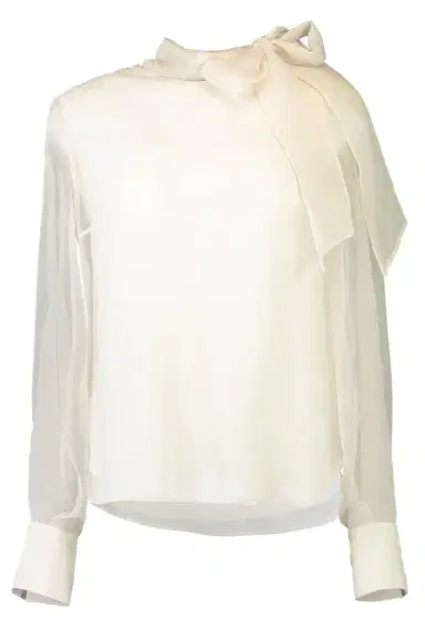 Brunello Cucinelli Crispy Bow Blouse | Thumbnail 1