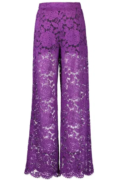 Dolce & Gabbana Flare Floral Logo Lace Pants | Thumbnail 5 Dolce & Gabbana Flare Floral Logo Lace Pants | Thumbnail 5