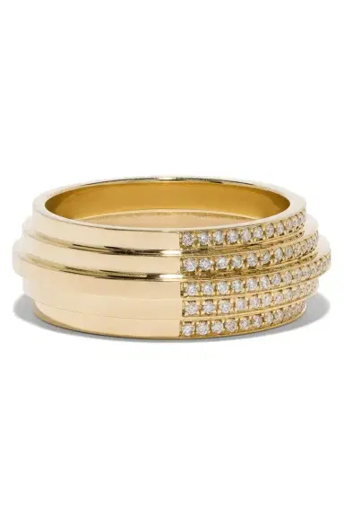 Azlee Stair Case 5 Tier Diamond Band | Thumbnail 4