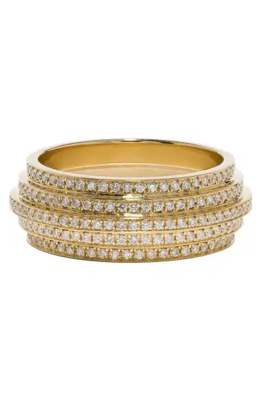 Azlee Stair Case 5 Tier Diamond Band | Thumbnail 1