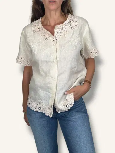 Jen Wonders Studio Blush Embroidered Blouse | Thumbnail 3 Jen Wonders Studio Blush Embroidered Blouse | Thumbnail 3