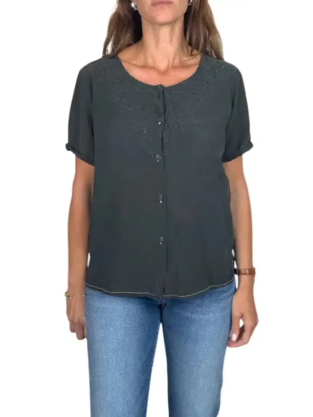 Vintage Black Blouse