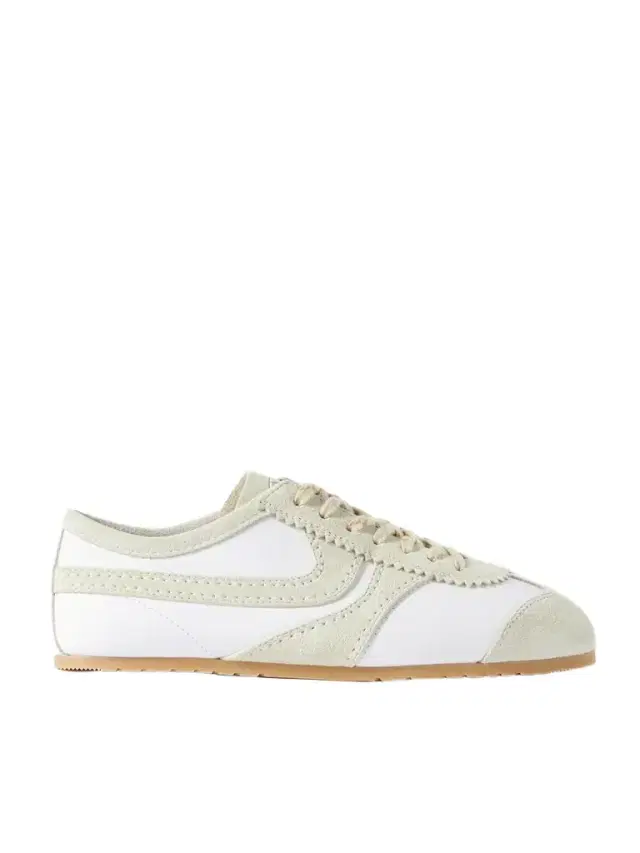 Dries Van Noten Suede-trimmed Leather Sneakers