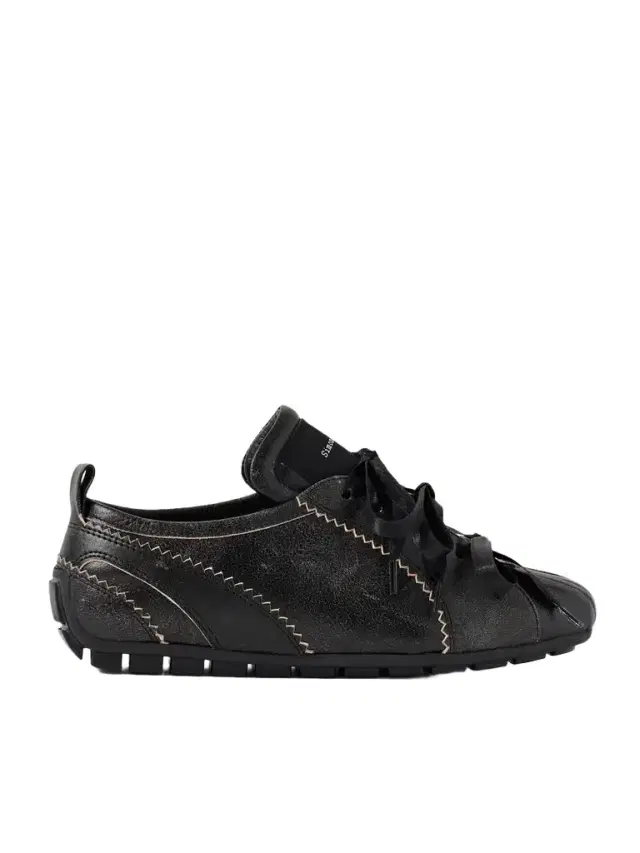 Cracked-leather Sneakers