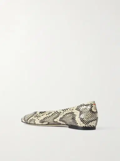aeyde Ellie Snake-effect Leather Ballet Flats | Thumbnail 3 aeyde Ellie Snake-effect Leather Ballet Flats | Thumbnail 3
