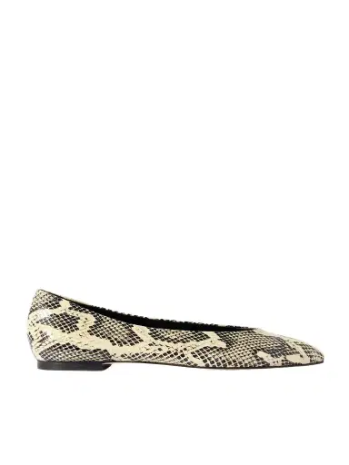 aeyde Ellie Snake-effect Leather Ballet Flats | Thumbnail 1 aeyde Ellie Snake-effect Leather Ballet Flats | Thumbnail 1