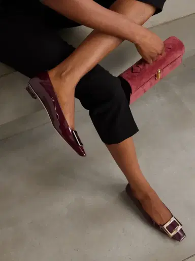 Roger Vivier Belle Vivier Buckled Patent-leather Ballet Flats | Thumbnail 2