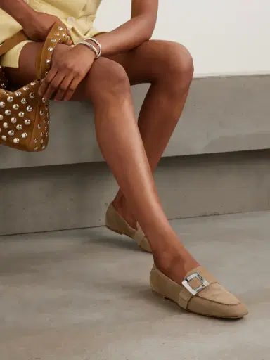 Roger Vivier Buckled Suede Loafers | Thumbnail 2 Roger Vivier Buckled Suede Loafers | Thumbnail 2