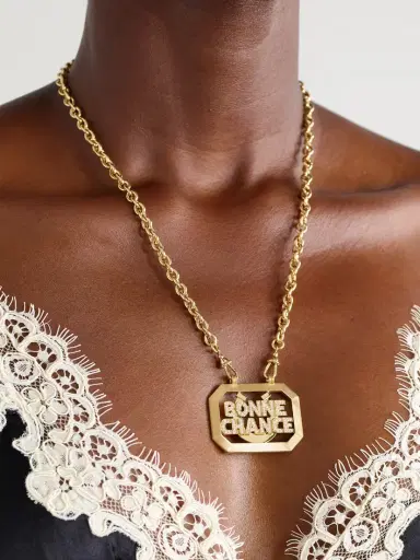 Marie Lichtenberg Bonne Chance Scapular 18-karat Gold Diamond Necklace | Thumbnail 2 Marie Lichtenberg Bonne Chance Scapular 18-karat Gold Diamond Necklace | Thumbnail 2