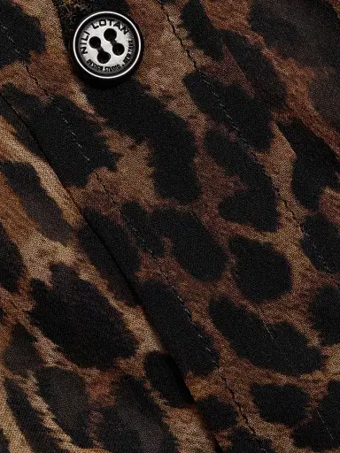 Nili Lotan Women's Gaia Silk Slim Shirt - Vintage Leopard Print - Size XL | Thumbnail 7 Nili Lotan Women's Gaia Silk Slim Shirt - Vintage Leopard Print - Size XL | Thumbnail 7