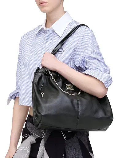 Marc Jacobs Women's The Cristina Leather Tote Bag - Black | Thumbnail 2
