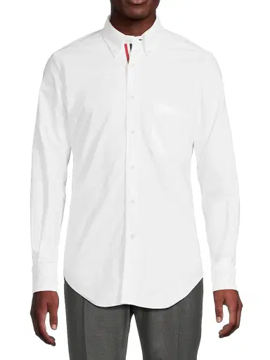 Thom Browne Men's Classic Cotton Oxford Shirt - White - Size XXL | Thumbnail 3