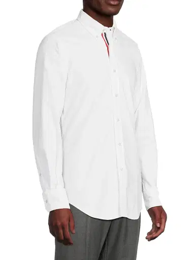 Thom Browne Men's Classic Cotton Oxford Shirt - White - Size XXL | Thumbnail 4