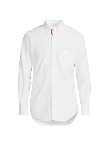 Thom Browne Men's Classic Cotton Oxford Shirt - White - Size XXL | Thumbnail 1
