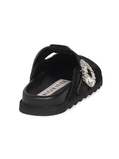Roger Vivier Women's Slidy Viv Embellished Suede Mules | Thumbnail 3 Roger Vivier Women's Slidy Viv Embellished Suede Mules | Thumbnail 3