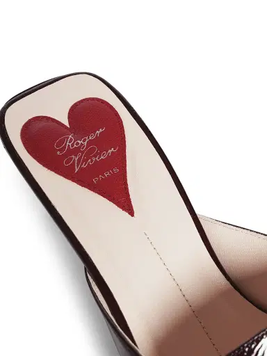 Roger Vivier Women's 55MM Leather Sandals - Cire | Thumbnail 13 Roger Vivier Women's 55MM Leather Sandals - Cire | Thumbnail 13