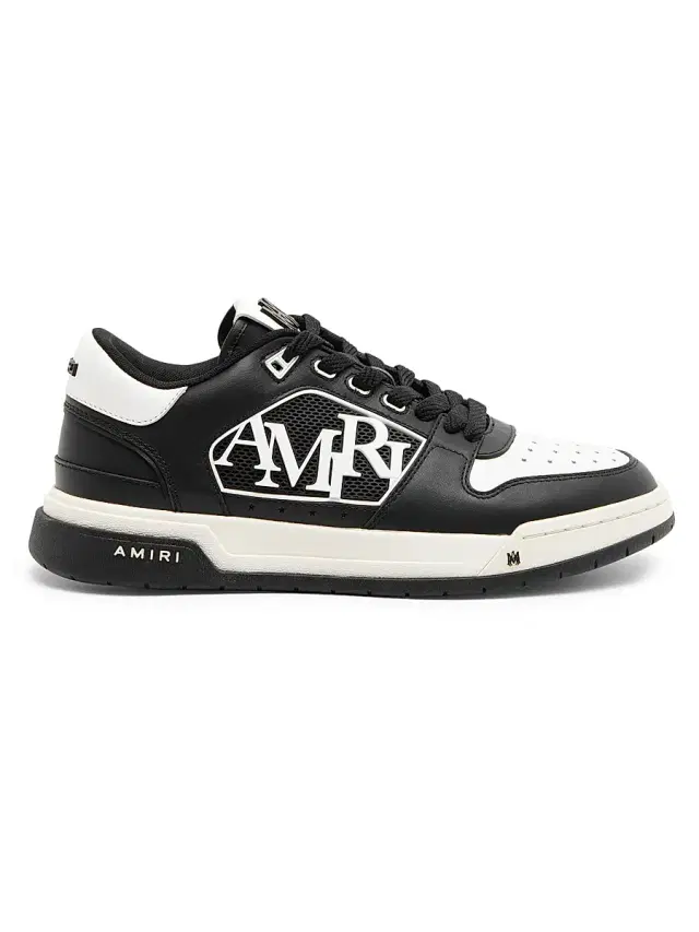 Amiri Men's Classic Logo Leather Low-Top Sneakers - Black Black