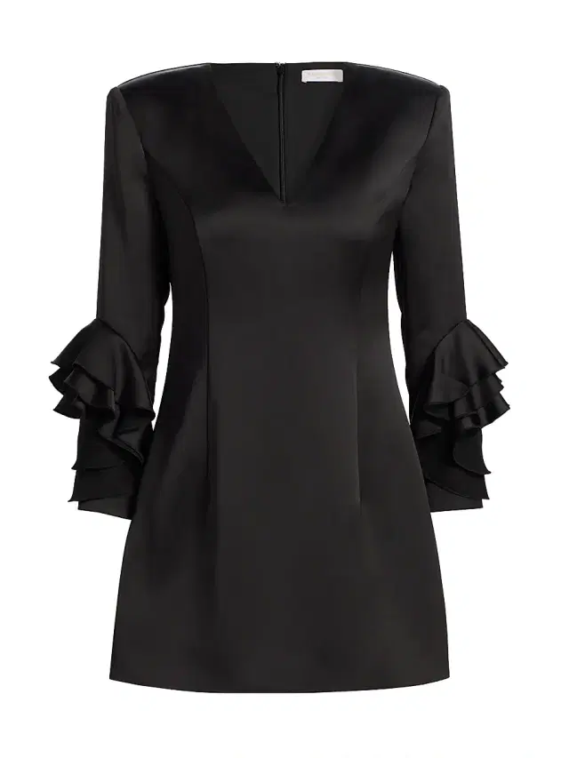 Ramy Brook Women's Klara Ruffle Cuff Minidress - Black