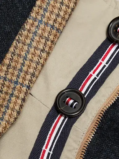 Thom Browne Men's Waxed Cotton Hooded Parka - Khaki - Size Large | Thumbnail 8 Thom Browne Men's Waxed Cotton Hooded Parka - Khaki - Size Large | Thumbnail 8