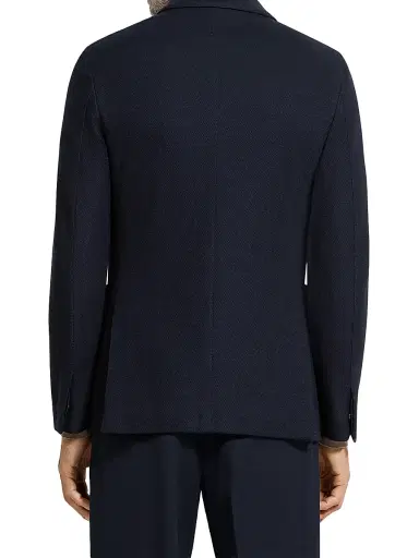 Zegna Men's High Performance Jersey Blazer Jacket - Navy Blue - Size 46 | Thumbnail 3 Zegna Men's High Performance Jersey Blazer Jacket - Navy Blue - Size 46 | Thumbnail 3