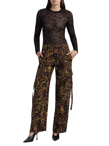 Ulla Johnson Women's Pax Leopard-Print Cargo Pants - Savannah | Thumbnail 2
