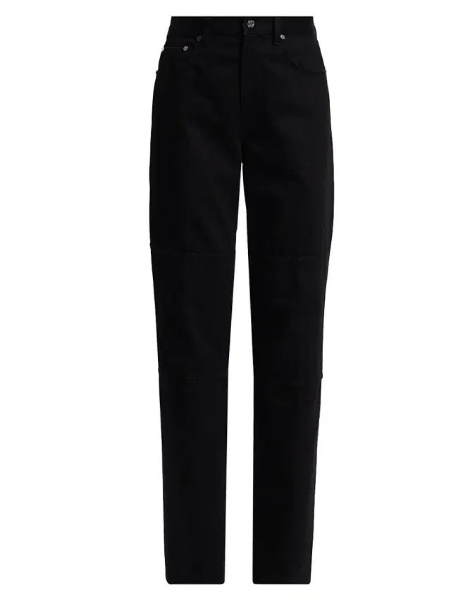 Helmut Lang Women's Carpenter Zipper Relaxed-Fit Jeans - Rinsed Black