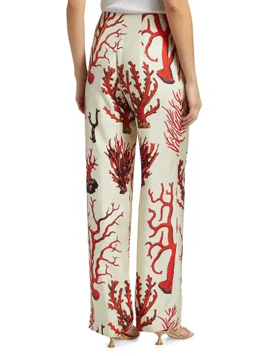 Libertine Women's Venetian Coral Tie-Waist Pants - Cream Multi | Thumbnail 5 Libertine Women's Venetian Coral Tie-Waist Pants - Cream Multi | Thumbnail 5