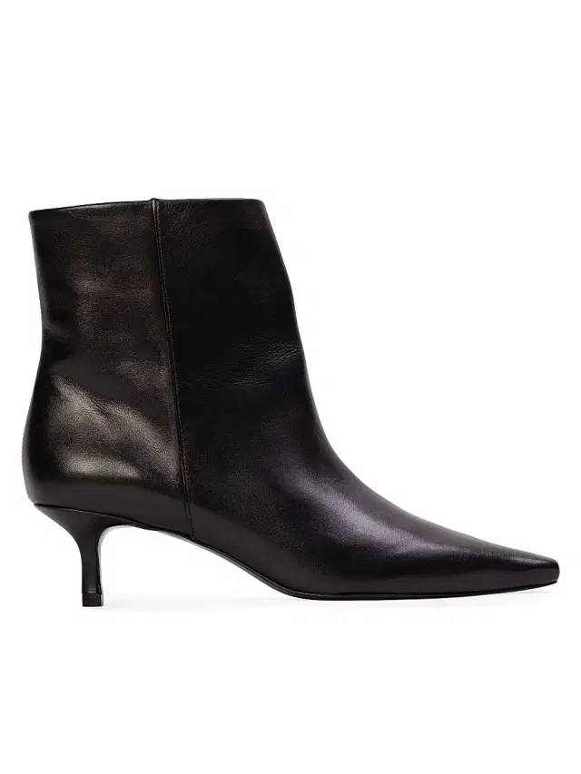Black Suede Studio Women's Harlow 50MM Leather Booties - Black Leather