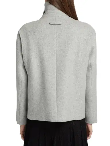 Proenza Schouler Women's Nola Brushed Wool-Cashmere Jacket - Light Grey Melange | Thumbnail 5
