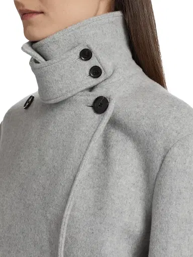 Proenza Schouler Women's Nola Brushed Wool-Cashmere Jacket - Light Grey Melange | Thumbnail 6