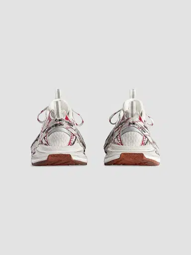 Balenciaga Men's 3XL Extreme Laces Logo Sneakers - White Red - Size 12 | Thumbnail 3