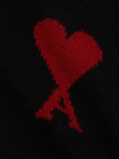 AMI PARIS Men's ADC Logo Wool Crewneck Sweater - Black Red - Size XXL | Thumbnail 7 AMI PARIS Men's ADC Logo Wool Crewneck Sweater - Black Red - Size XXL | Thumbnail 7
