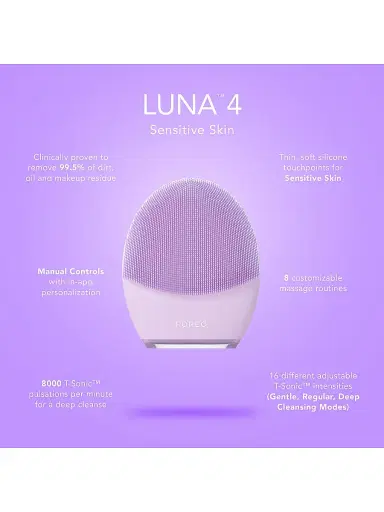 Foreo Women's Luna 4 Facial Cleansing & Firming Device For Sensitive Skin | Thumbnail 8