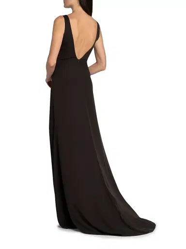 Giorgio Armani Women's Silk O-Ring Maxi Dress - Dark Brown - Size 8 | Thumbnail 5 Giorgio Armani Women's Silk O-Ring Maxi Dress - Dark Brown - Size 8 | Thumbnail 5