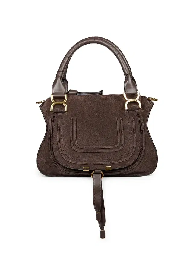 Chloé Women's Marcie  Suede Top Handle Bag - Kohl Brown