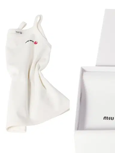 Miu Miu Women's Petit Bateau x Stretch Jersey Top - White | Thumbnail 6