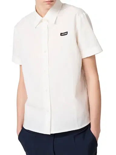 Miu Miu Women's Slubbed Poplin Shirt - White - Size 6 | Thumbnail 2