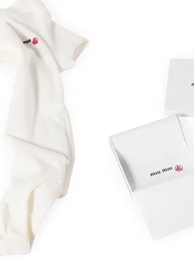 Miu Miu Women's Petit Bateau Stretch Jersey Bodysuit - White - Size Medium | Thumbnail 6