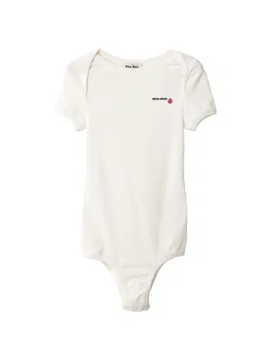 Miu Miu Women's Petit Bateau Stretch Jersey Bodysuit - White - Size Medium | Thumbnail 1