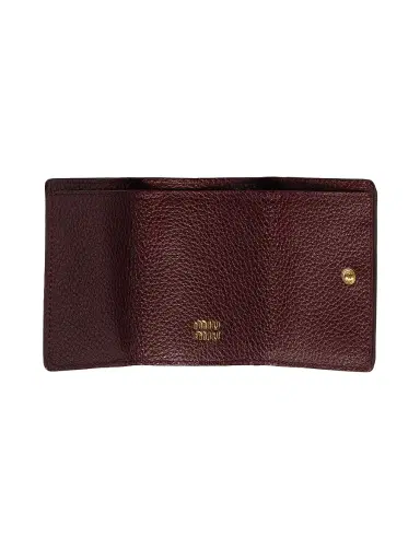 Miu Miu Women's Leather Wallet - Dark Red | Thumbnail 2