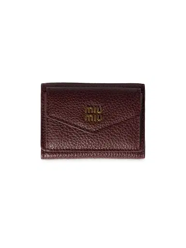 Miu Miu Women's Leather Wallet - Dark Red | Thumbnail 1