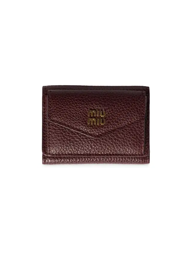 Miu Miu Women's  Leather Wallet - Dark Red